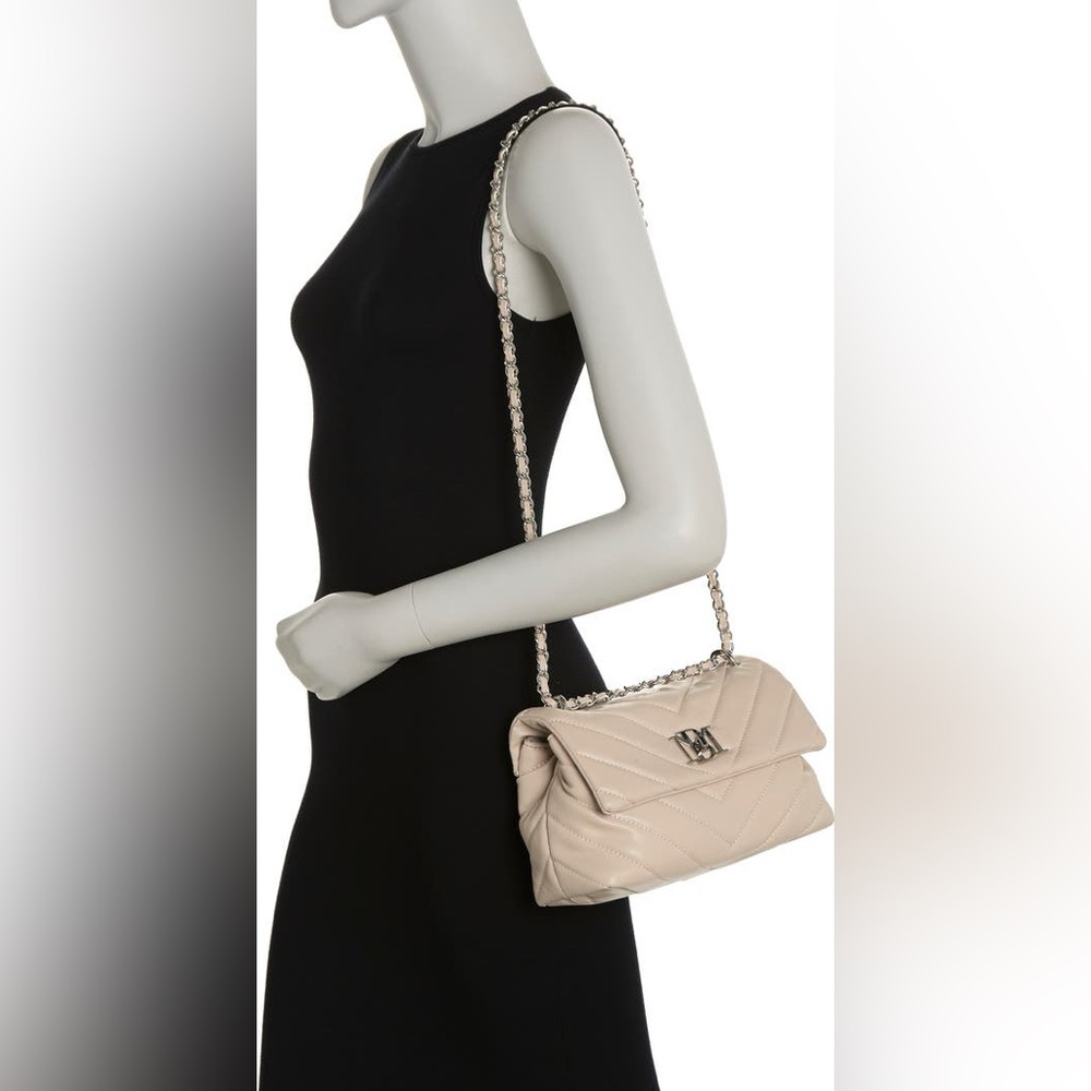 Badgley Mischka Diagonal Quilted Convertible Shoulder Bag - Picture 6 of 6